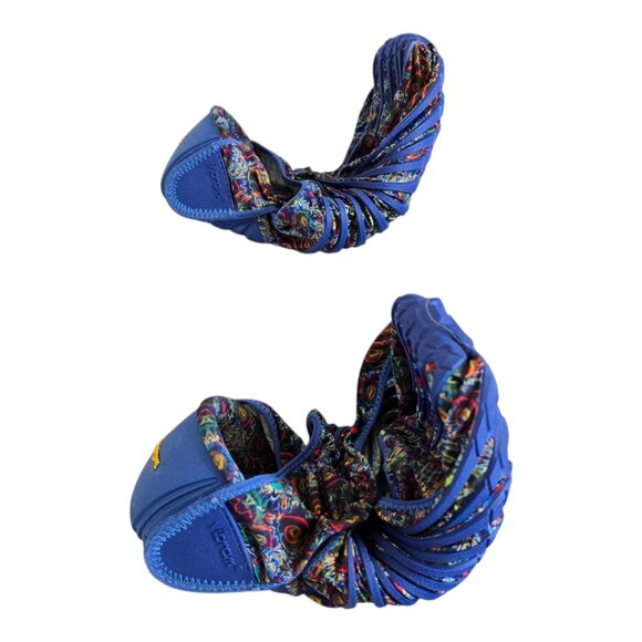 Vibram Furoshiki The Wrapping Sole Shoes #16UAC08 Blue Flower Unisex Size M - Picture 2 of 14